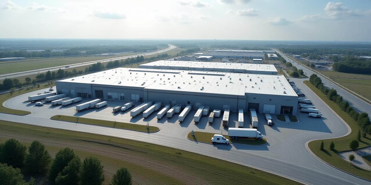 Bauer Supply Chain Solutions logistics hub — aerial view of Midwest distribution network